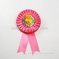 pink festival badge/woven badges/party badge/pink badge